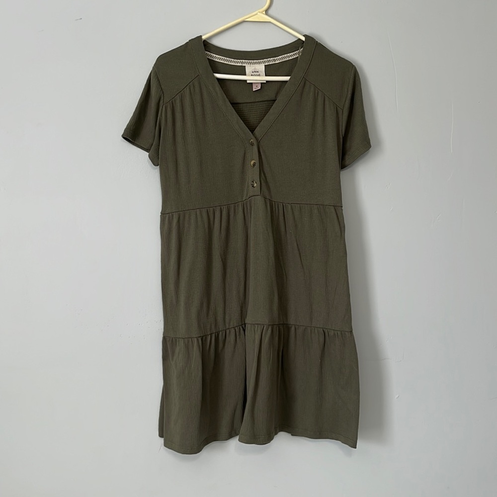 Hunter green mini dress